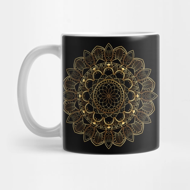 Gold Mandala Art by mariasshop